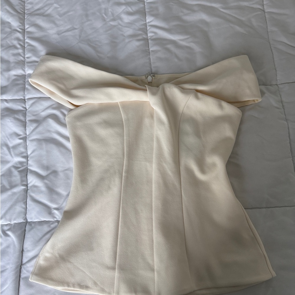 Express Cream Off-Shoulder Blouse